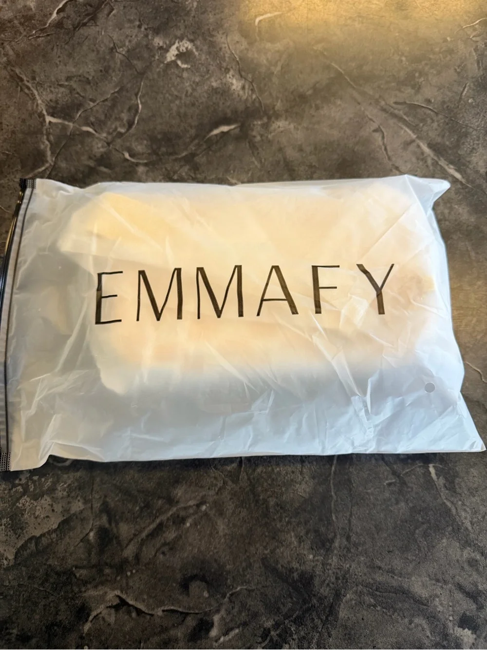 New Emmafy tan checkered crossbody/wristlet bag